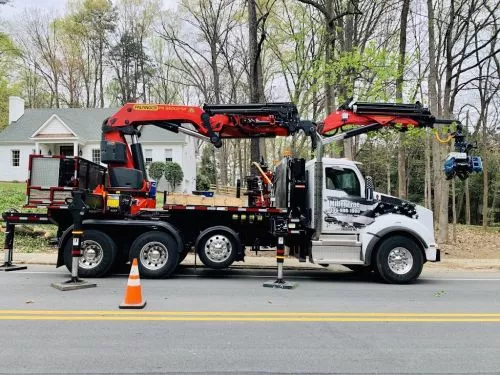 Miller Tree Service sent a four man team to trim a tree and all the excellent equipment to do the job perfectly